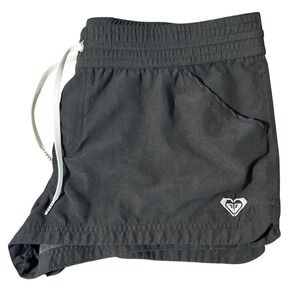 Roxy Juniors Black Board Shorts w/ Rainbow Packet Detail Size 13